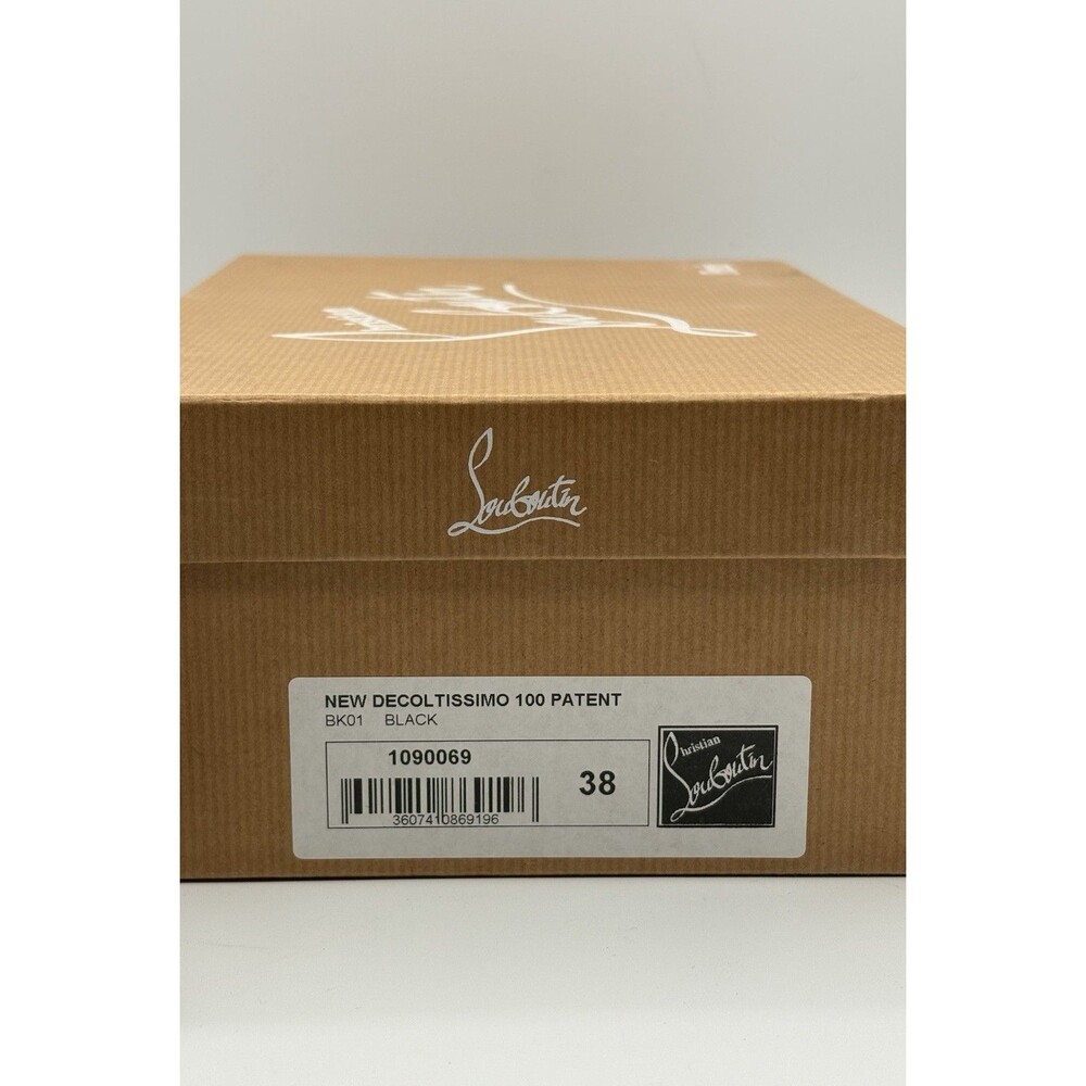 Christian Louboutin Black Patent Leather Stiletto Heels New Decoltissimo EU 38 - Picture 15 of 15